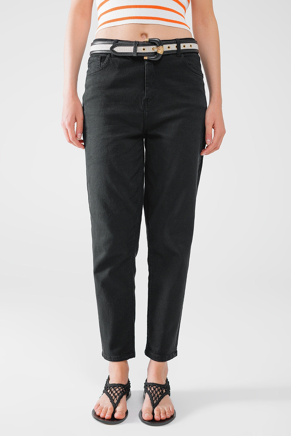 Q2 Ankle skinny Basic Jeans in black