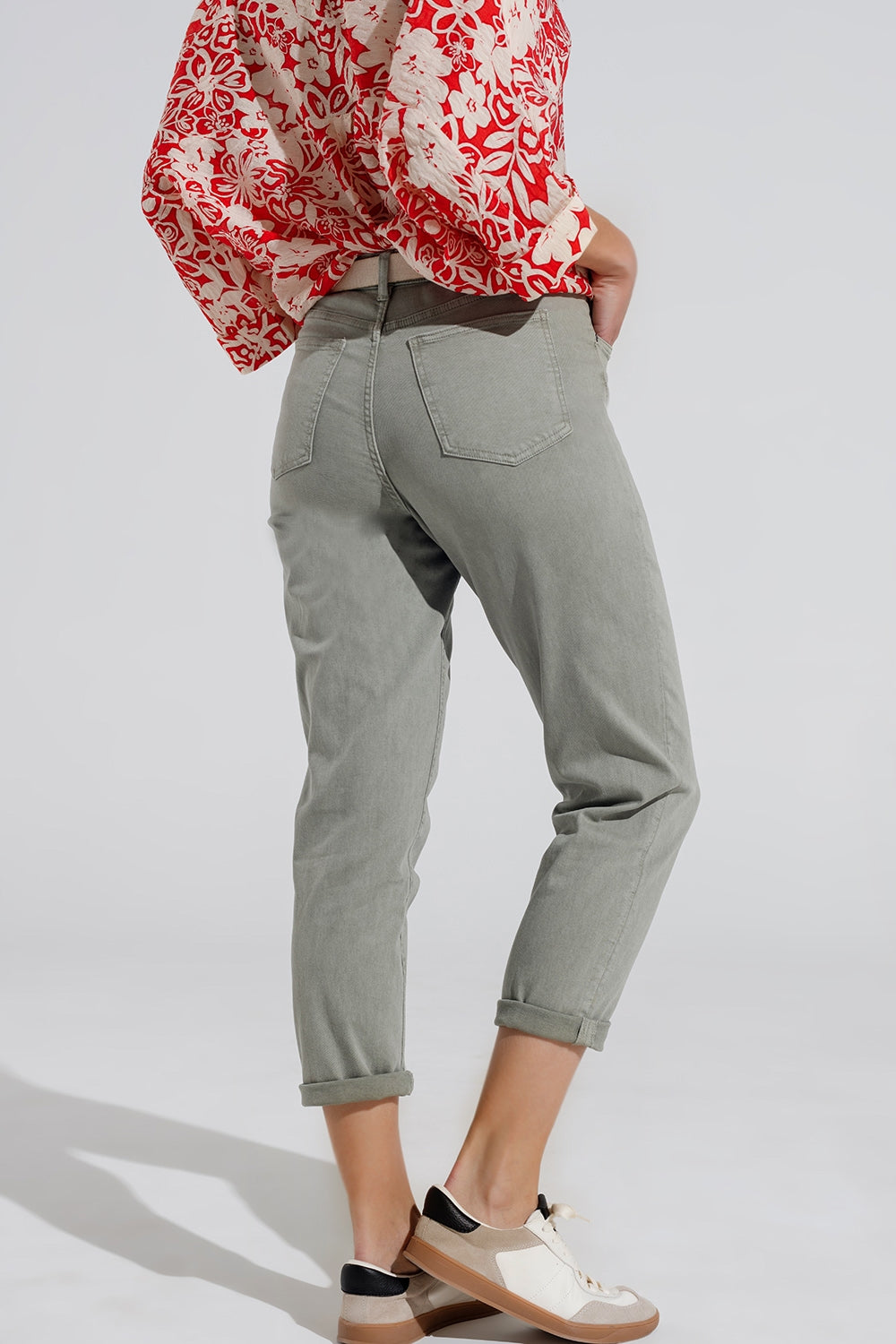 Calça Jeans Skinny Basic na cor Kakhi