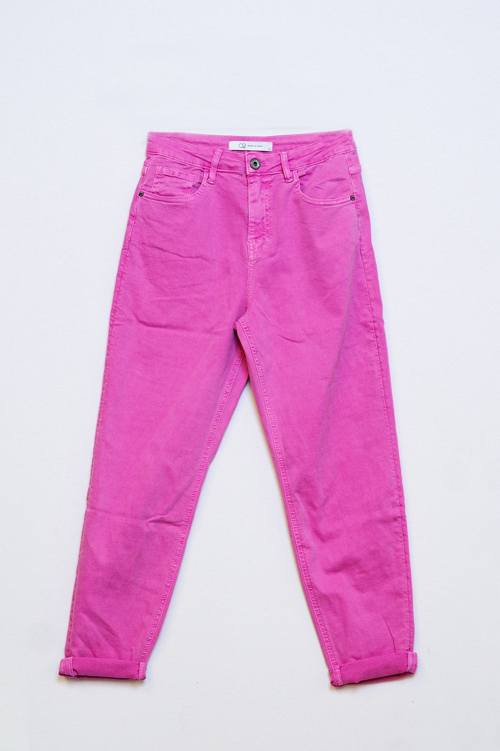 Calça Jeans Skinny Basic na cor rosa