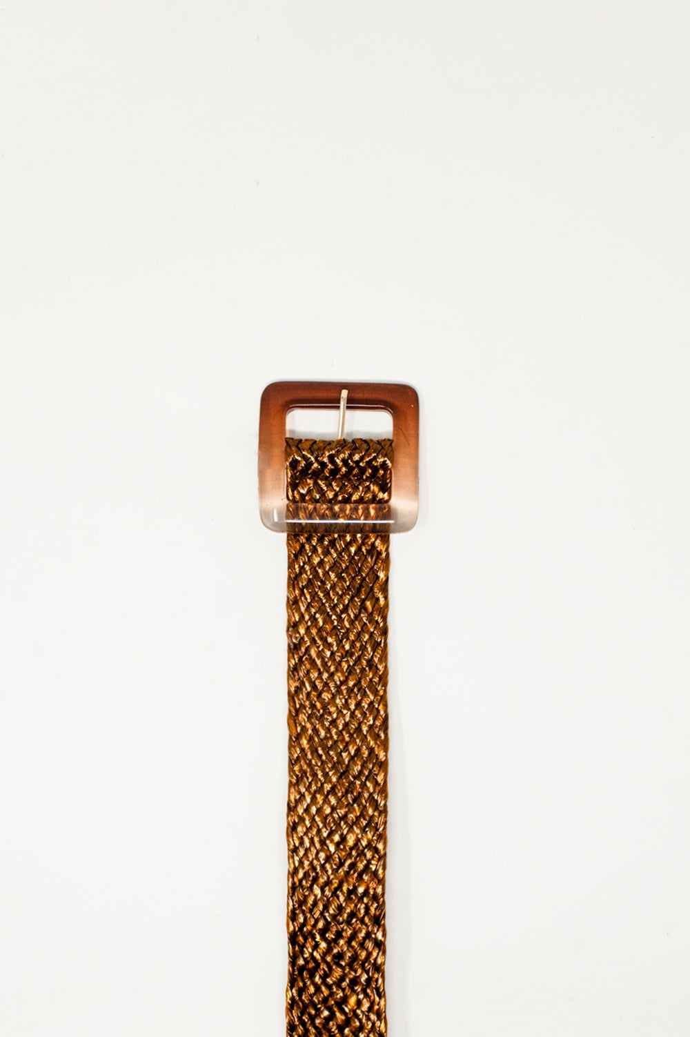 belt with resin buckle in brown