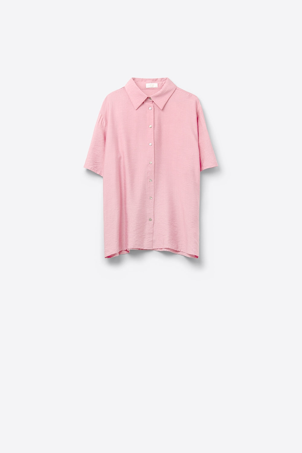 Blusa manga curta em rosa claro