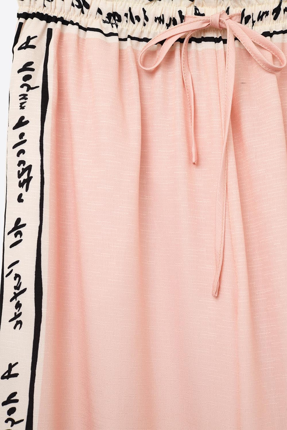 Calça cor-de-rosa com estampado de aguarela de verão
