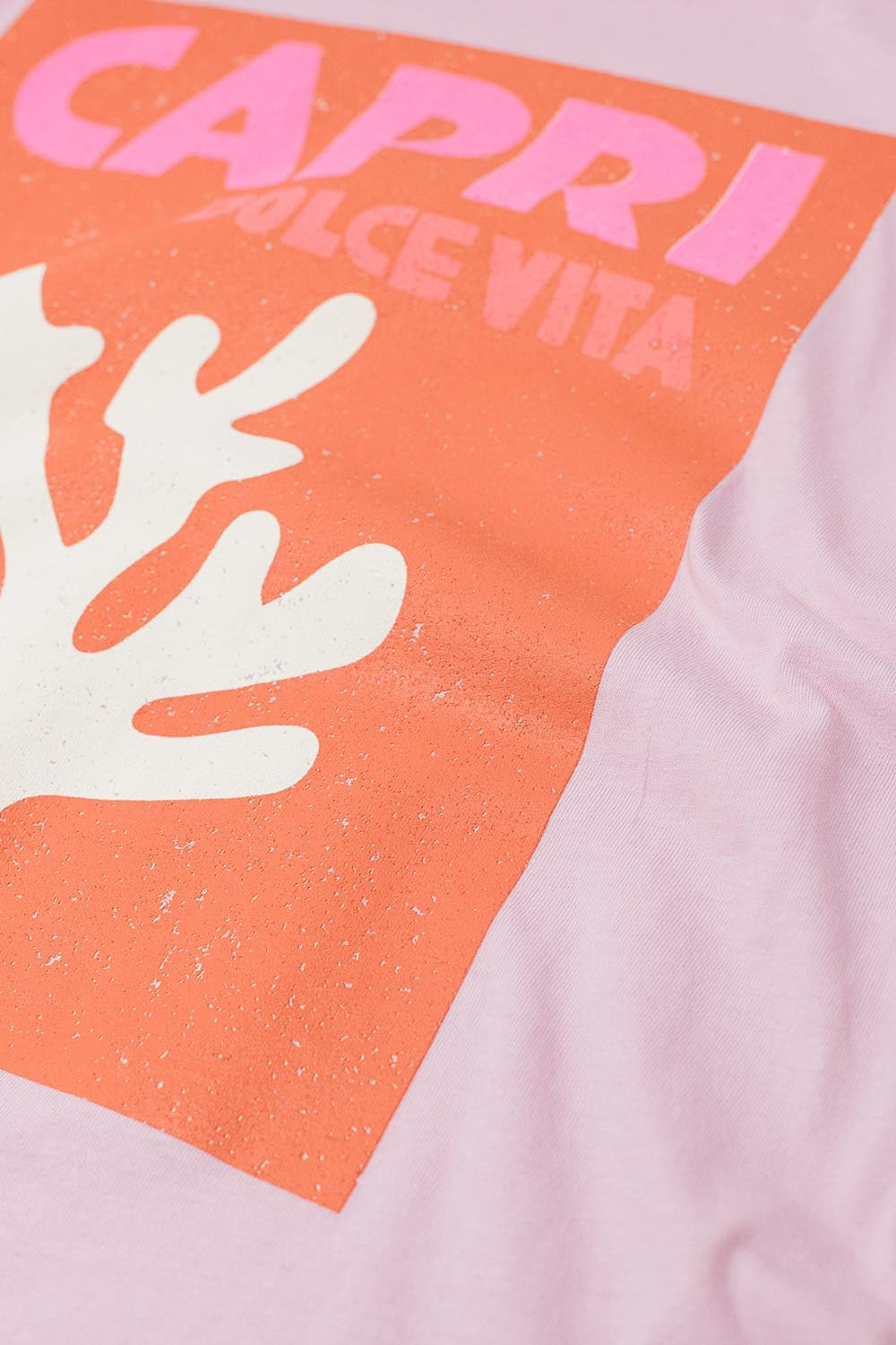 Camiseta Dolce Vita Baby Rosa Capri Feita na Itália