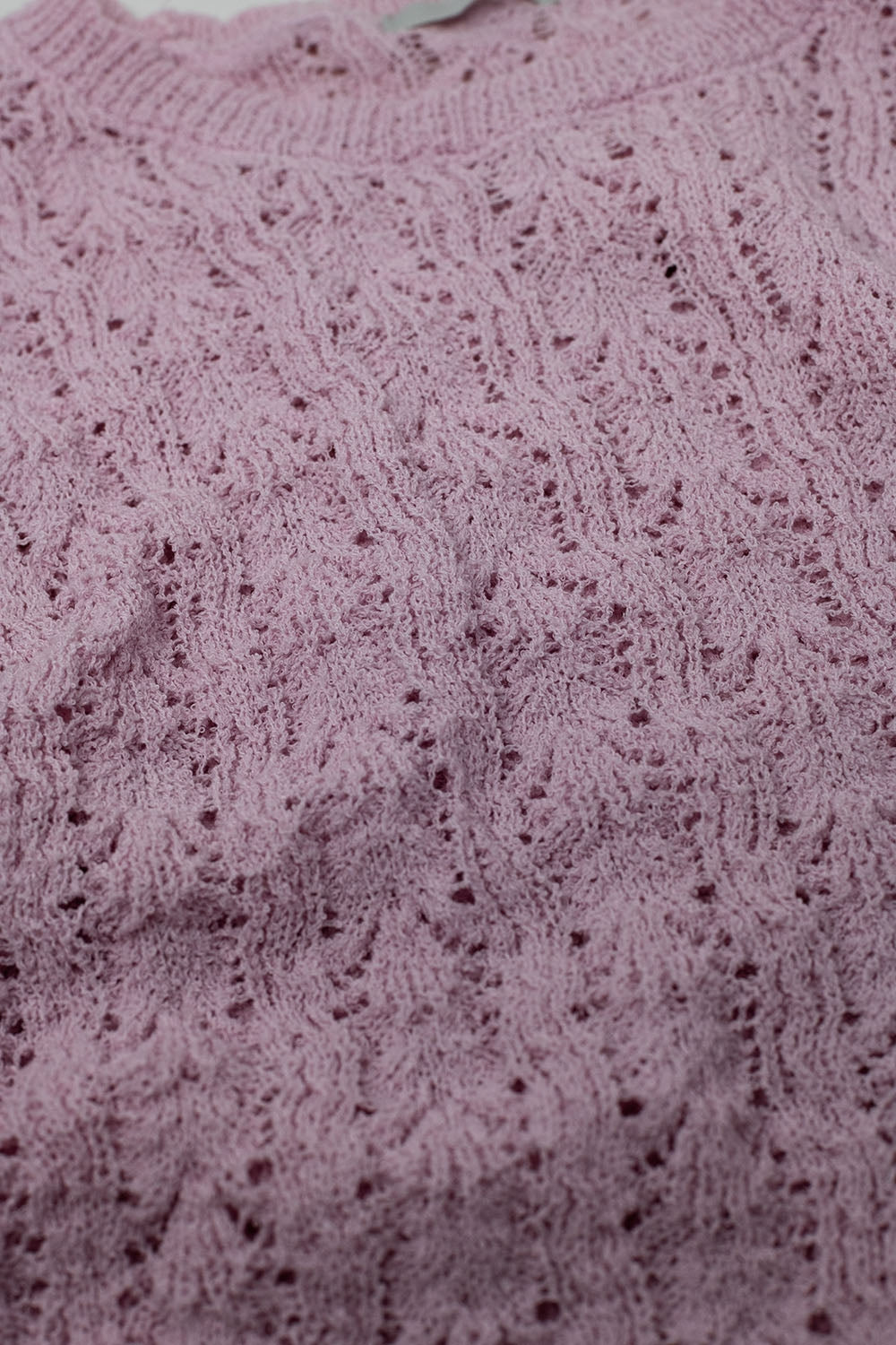 Camisola cor-de-rosa com mangas largas
