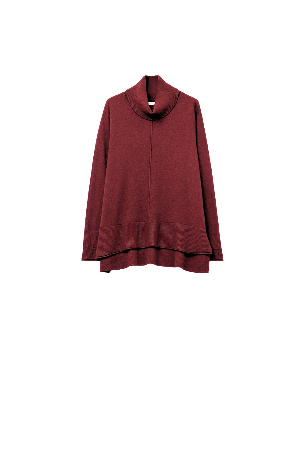 Q2 Camisola folgada cor de vinho com pormenor aberto nas costas