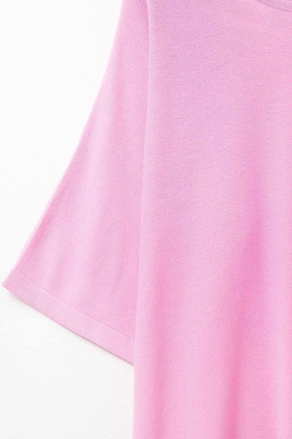 Camisola fúcsia oversized com mangas na altura do cotovelo