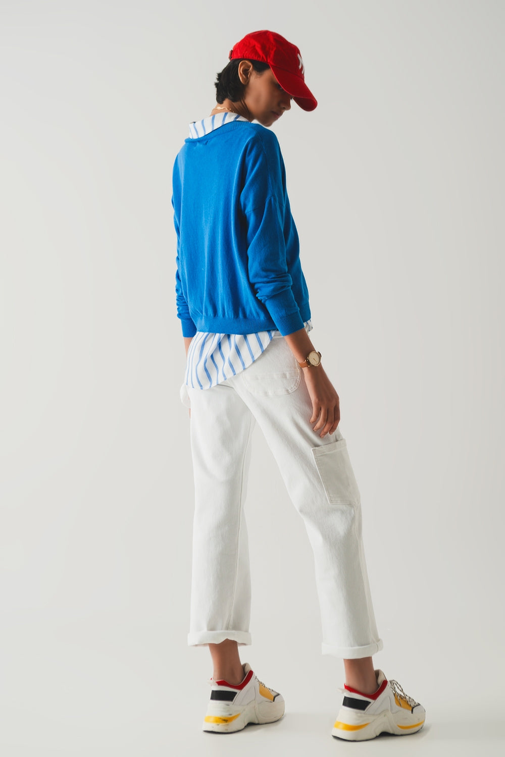Calça cargo branca