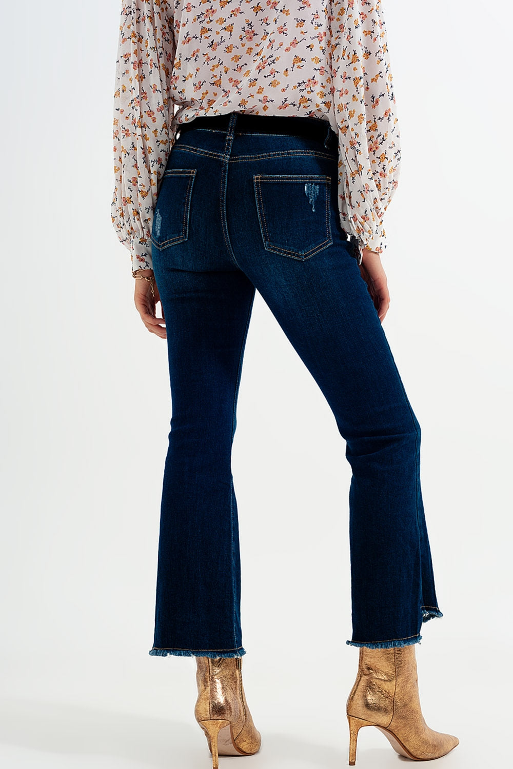 jeans escuro flare