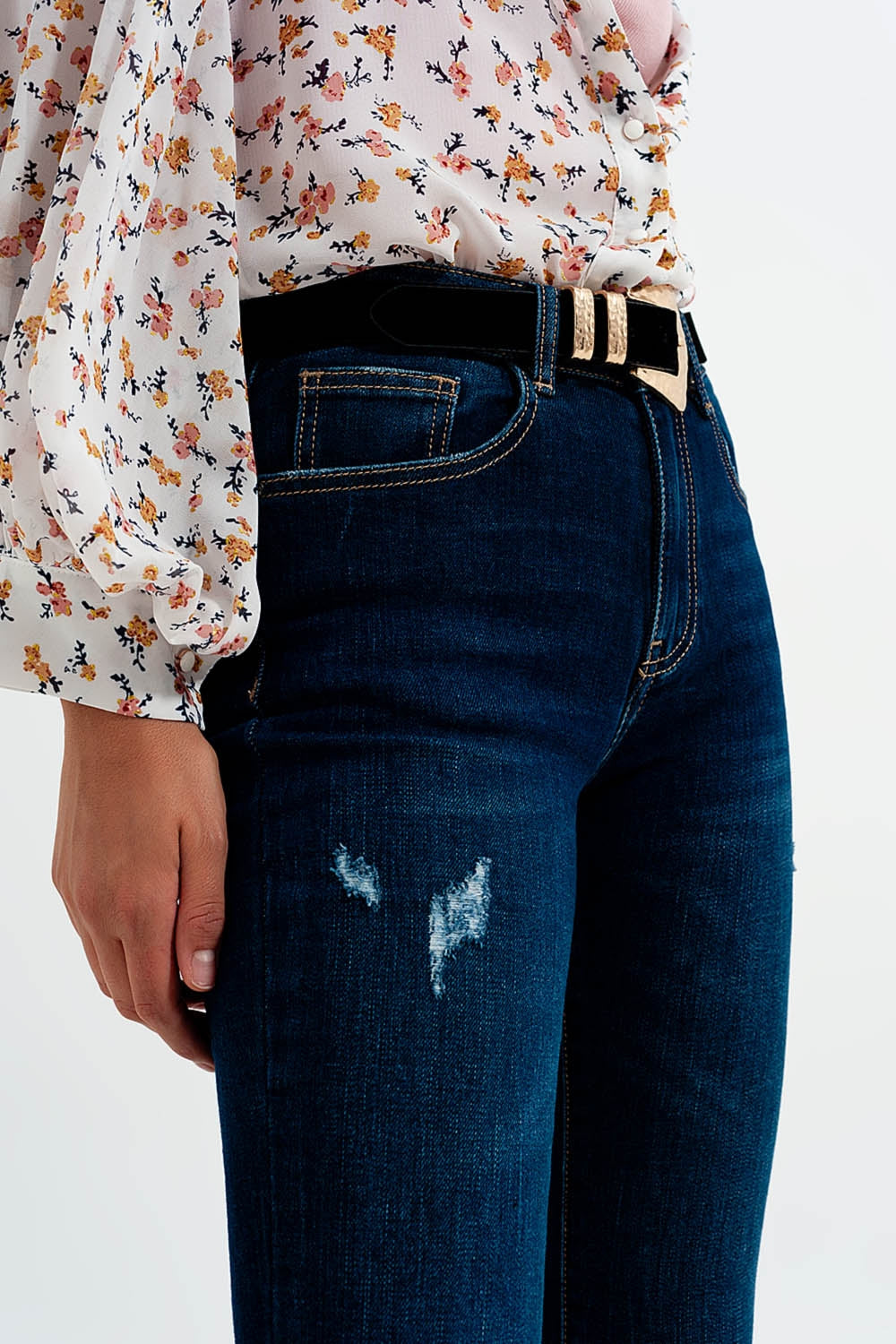 jeans escuro flare