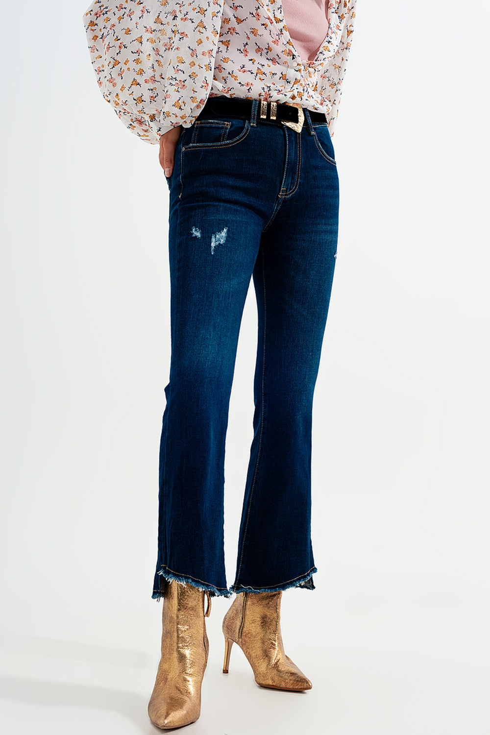 jeans escuro flare