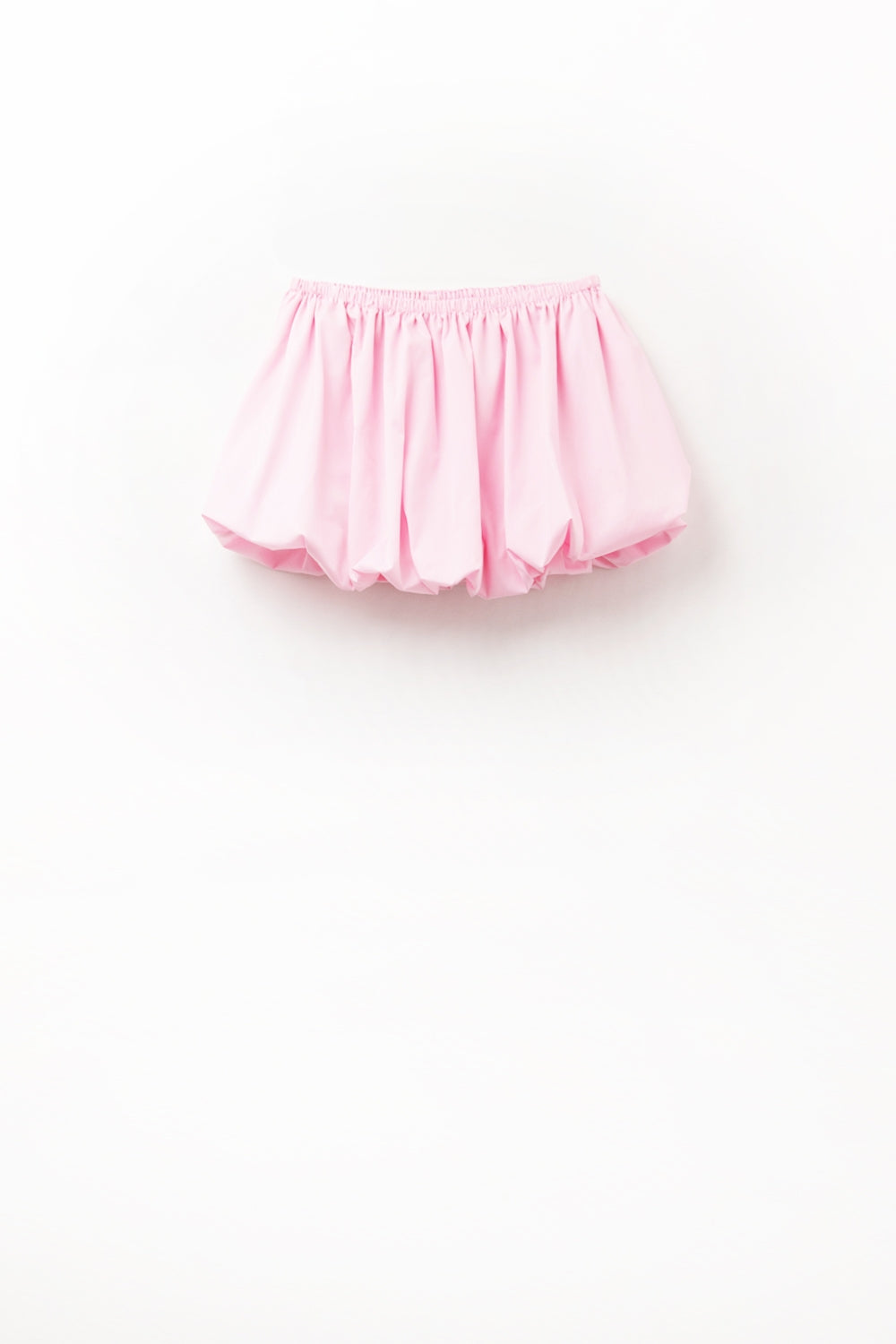Saia minissaia balão de popeline rosa