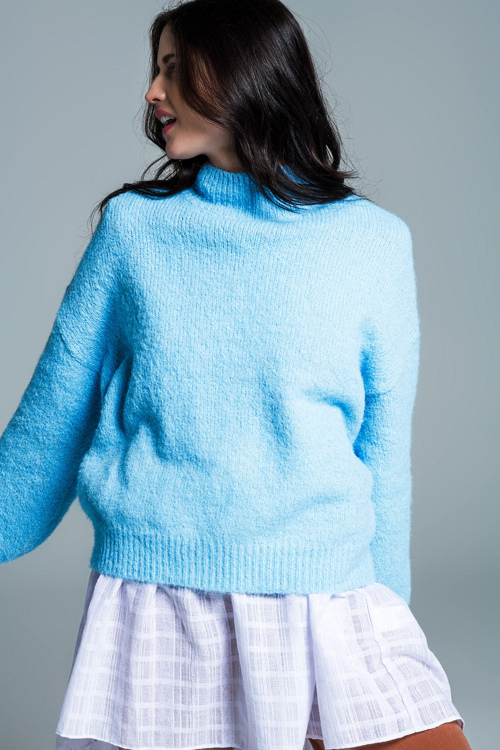 Soft knit light blue sweater