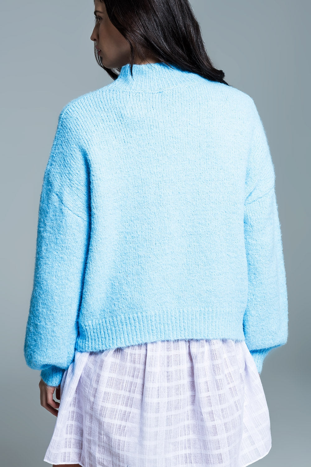 Soft knit light blue sweater