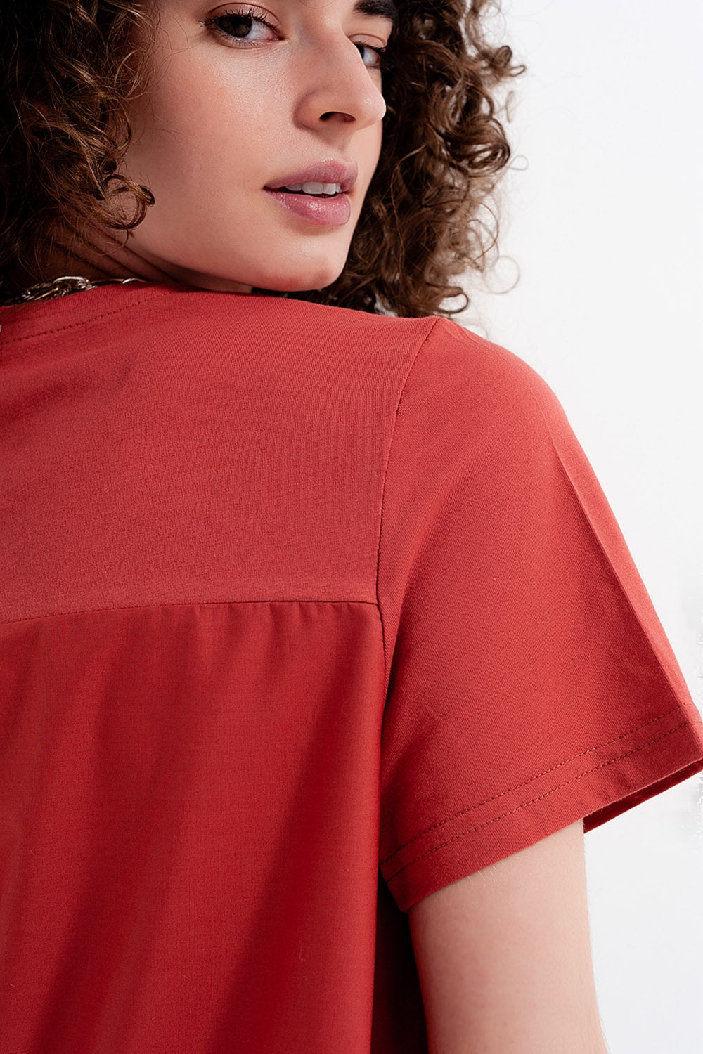 Vestido camiseta laranja