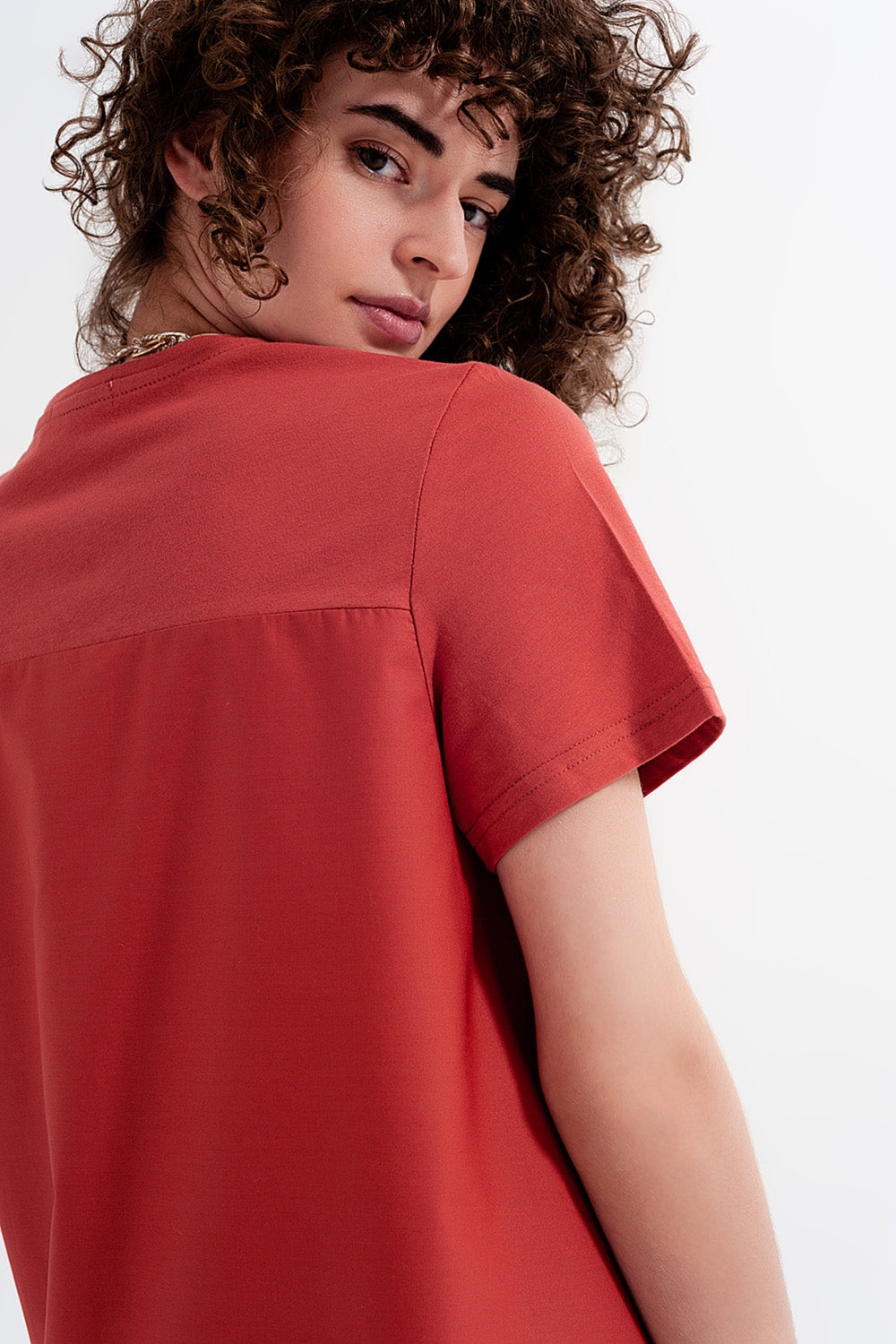 Vestido camiseta laranja