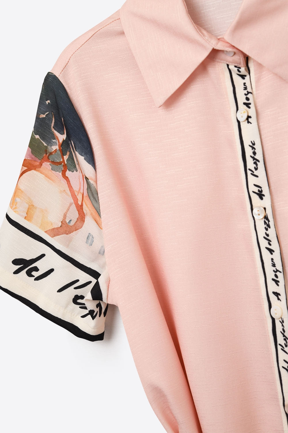 vestido maxi rosa com estampado de aguarela de verão