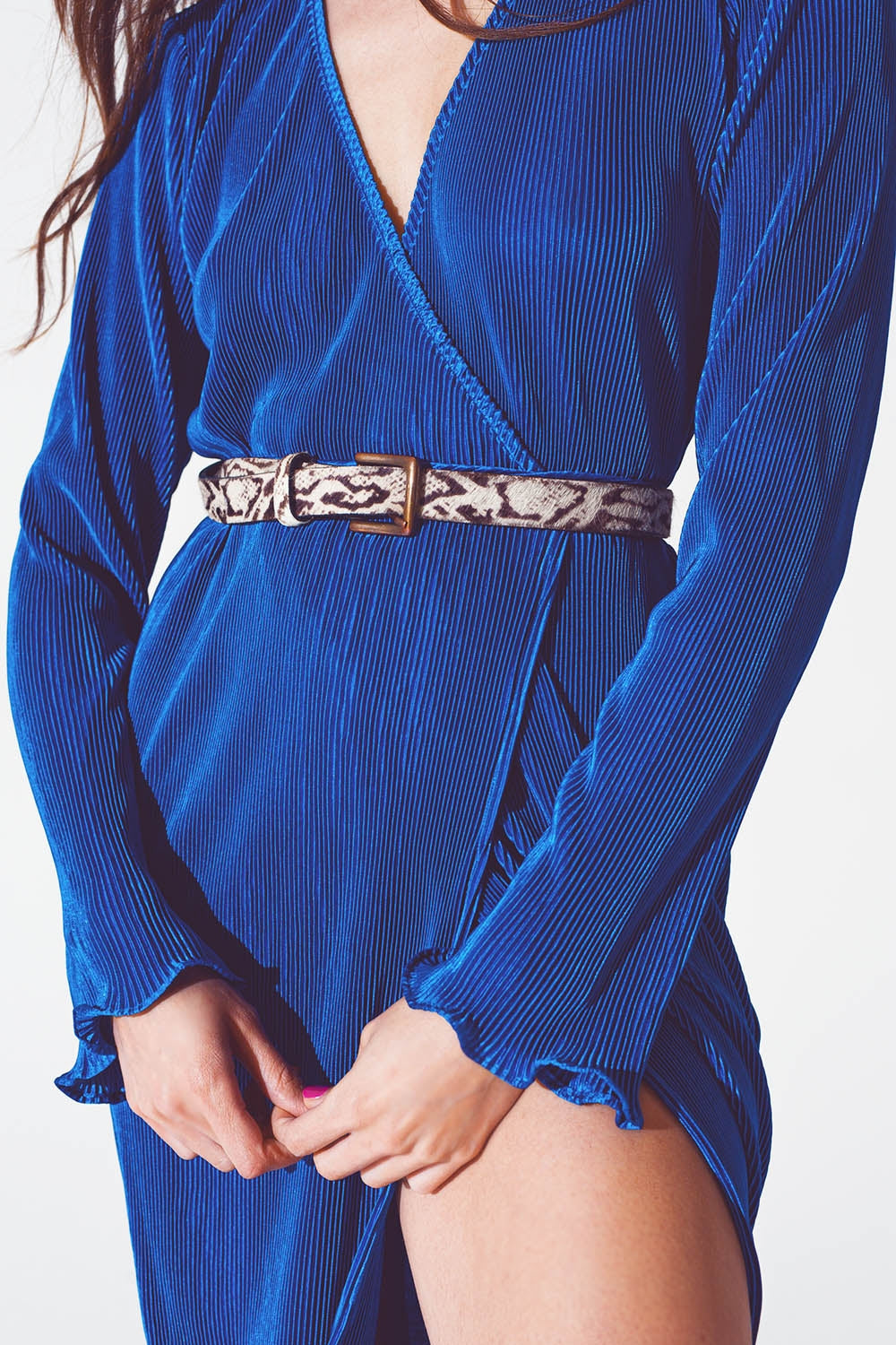 Vestido Pregueado a azul