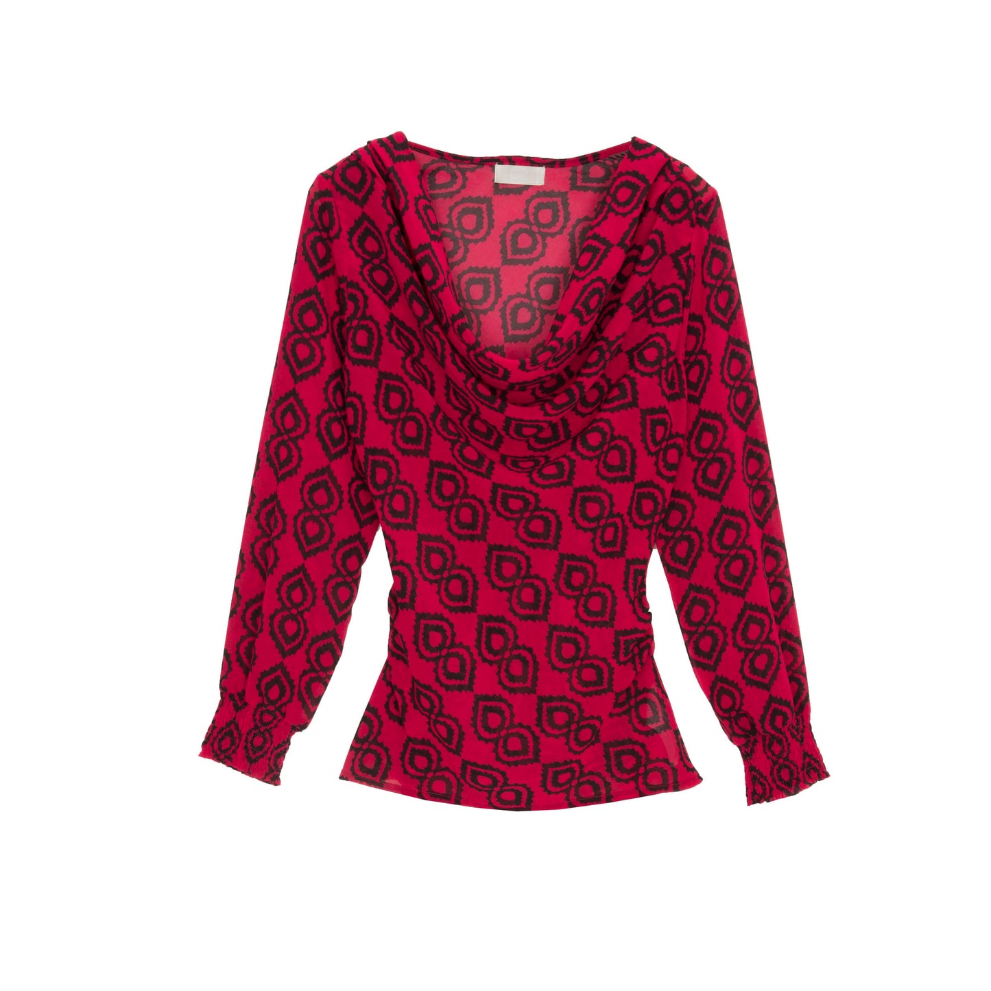 Blusa com mangas desbotadas fúcsia