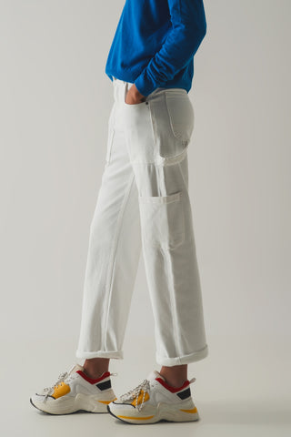 Cargo pants in white