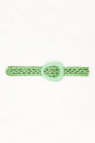 Cinto com cristais embelezados em verde