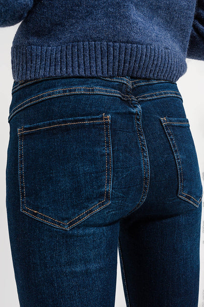 Jeans skinny fit de cintura alta em azul escuro