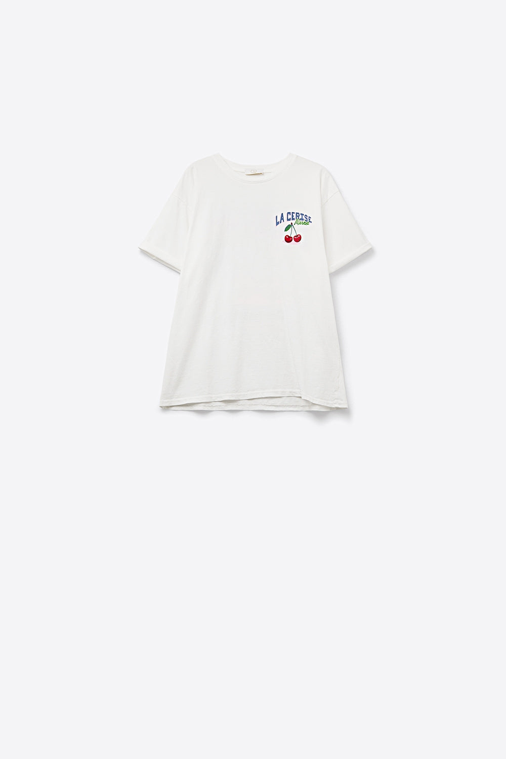made in italy T-shirt branca com gráfico La Cerise Market Saint-Tropez