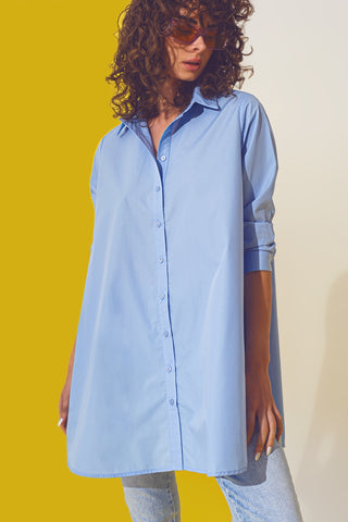 Oversized shirt in light blue