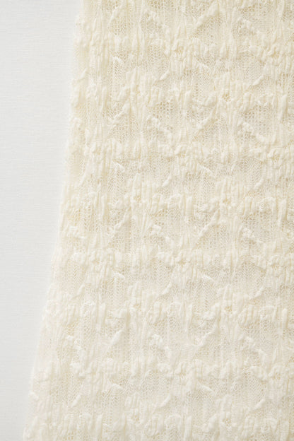Saia longa transparente estilo boêmio branco