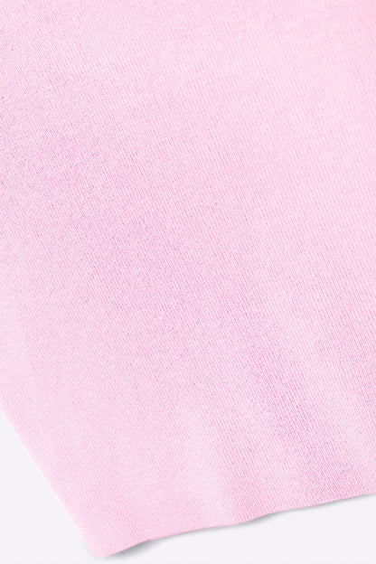 Tank Top de malha canelada confortável em rosa
