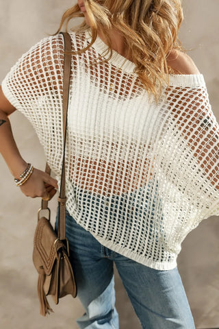 Knit Beach Cover Up Lightweight Mesh
