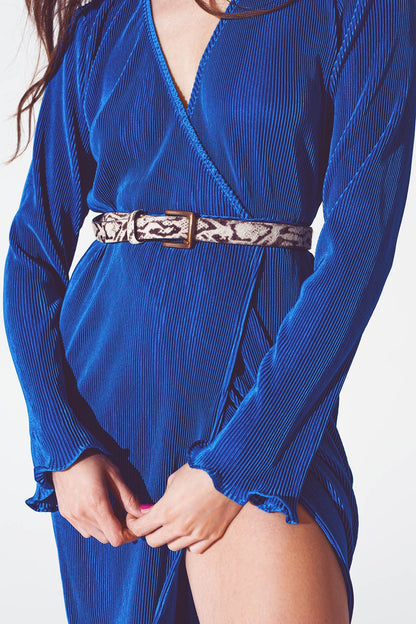 Vestido Pregueado a azul