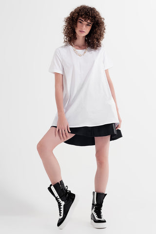 Vestido t-shirt em branco