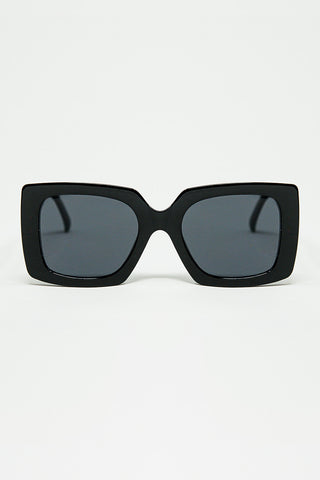 vintage silhouette sunglasses with a subtle angled cat-eye in black